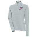 アンティグア レディース パーカー・スウェットシャツ アウター Oklahoma City Thunder Antigua Women's Milo QuarterZip Pullover Top Heather Gray