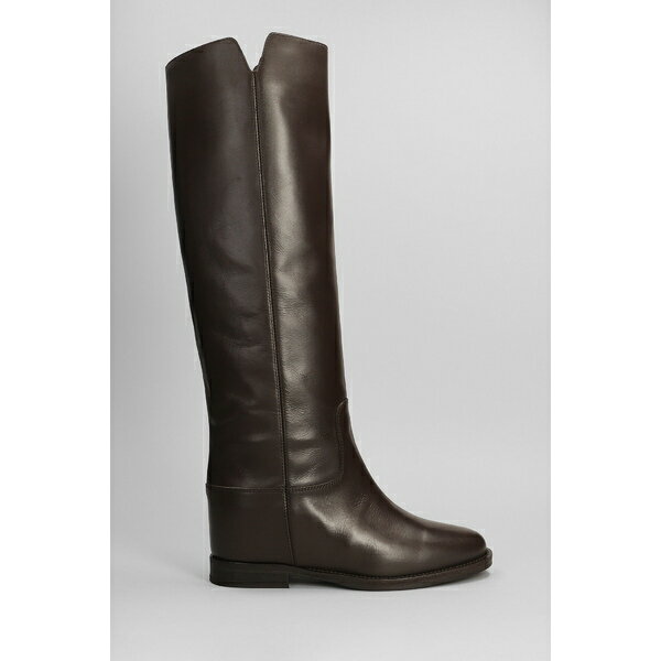 ヴィアローマ15 レディース ブーツ シューズ In Dark Brown Leather dark brown