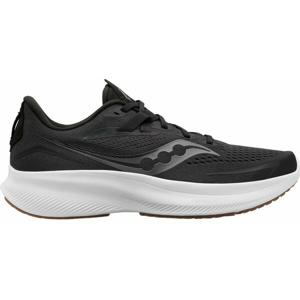 サッカニー メンズ ランニング スポーツ Saucony Men's Ride 15 Running Shoes Black/Gum