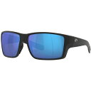 コスタデルマール メンズ サングラス・アイウェア アクセサリー Costa Del Mar Reefton Sunglasses Black/Blue Mirror