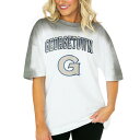 ゲームデイ レディース Tシャツ トップス Georgetown Hoyas Gameday Couture Women 039 s Interception Oversized TShirt White