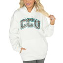 ゲームデイ レディース パーカー・スウェットシャツ アウター Coastal Carolina Chanticleers Gameday Couture Women's Good Catch Premium Fleece Pullover Hoodie White