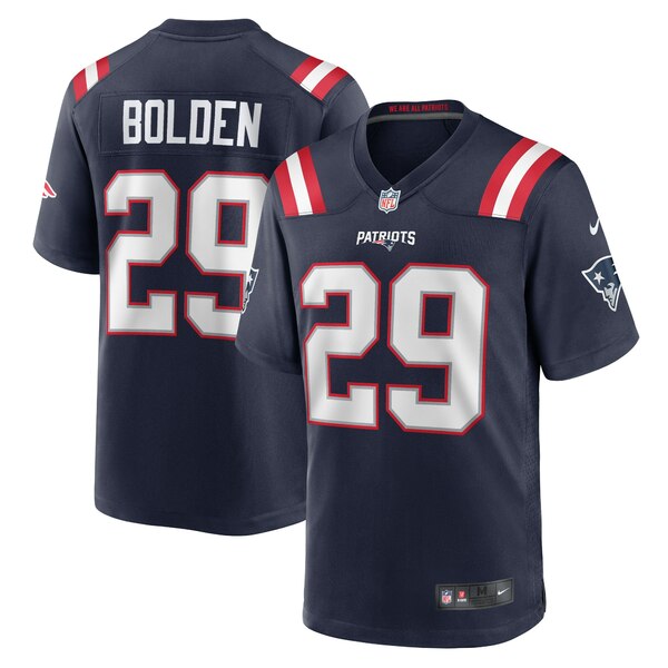 ナイキ メンズ ユニフォーム トップス Isaiah Bolden New England Patriots Nike Team Game Jersey Navy