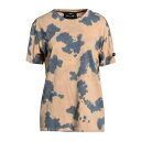【送料無料】 アイライン レディース Tシャツ トップス T-shirts Beige
