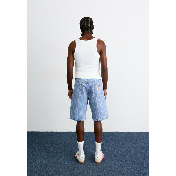 カーハート メンズ デニムパンツ ボトムス RYLAN - Denim shorts - blue stone bleached