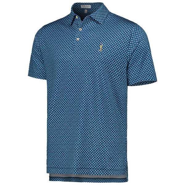 s[^[E~[ Y |Vc gbvX THE PLAYERS Peter Millar Pina Skullada Performance Jersey Polo Navy