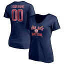 ファナティクス レディース Tシャツ トップス Boston Red Sox Fanatics Branded Women's Hometown Legend Personalized Name & Number VNeck TShirt Navy