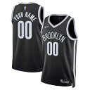 ナイキ メンズ ユニフォーム トップス Brooklyn Nets Nike Unisex Swingman Custom Jersey Black Icon Edition