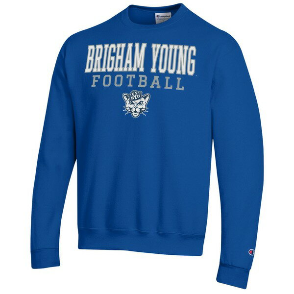 asty㤨֥ԥ  ѡåȥ  BYU Cougars Champion Football Stacked Pullover Sweatshirt RoyalפβǤʤ21,980ߤˤʤޤ