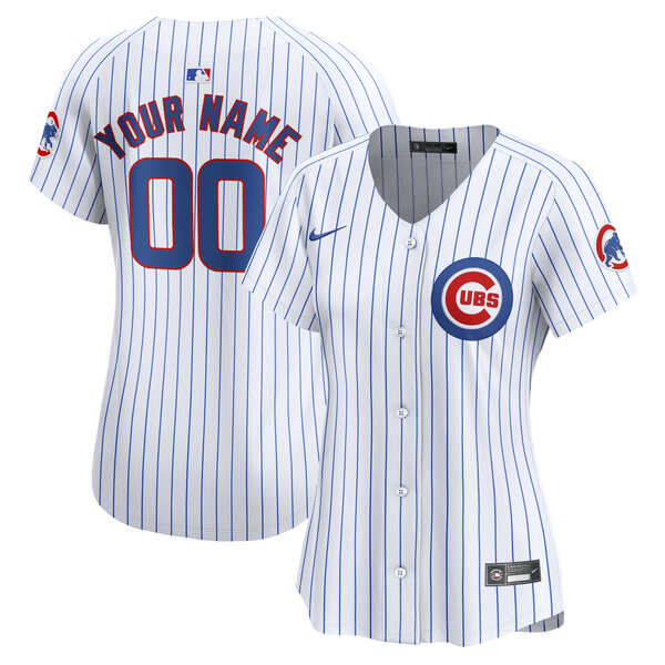 iCL fB[X jtH[ gbvX Chicago Cubs Nike Women's Home Limited Custom Jersey White