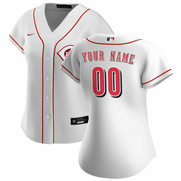 ナイキ レディース ユニフォーム トップス Cincinnati Reds Nike Women's Home Replica Custom Jersey White