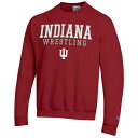 チャンピオン メンズ パーカー・スウェットシャツ アウター Indiana Hoosiers Champion Wrestling Stack Powerblend Pullover Sweatshirt Crimson