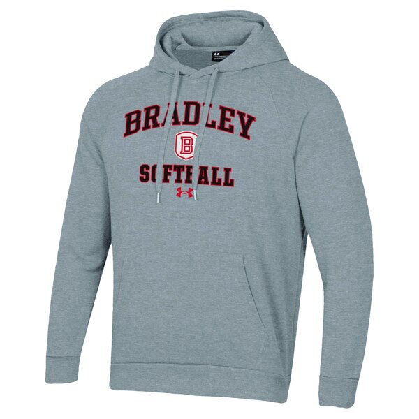 ޡ  ѡåȥ  Bradley Braves Under Armour All Day Arch Softball Raglan Pullover Hoodie Gray