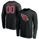 t@ieBNX Y TVc gbvX Arizona Cardinals Fanatics Branded Team Authentic Personalized Name & Number Long Sleeve TShirt Black