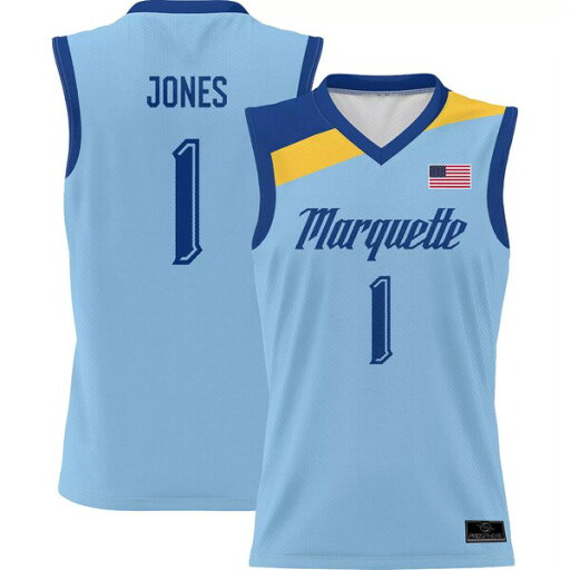 プロスフィア メンズ パーカー・スウェットシャツ アウター ProSphere Men's Marquette Golden Eagles #1 Blue Kam Jones Alternate Full Sublimated Basketball Jersey - プロスフィア メンズ パーカー・スウェットシャツ アウター ProSphere Men's Marquette Golden Eagles #1 Blue Kam Jones Alternate Full Sublimated Basketball Jersey -