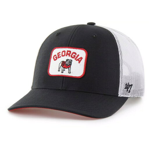 フォーティーセブン メンズ 帽子 アクセサリー '47 Men's Georgia Bulldogs Black Novak Trucker Adjustable Hat - フォーティーセブン メンズ 帽子 アクセサリー '47 Men's Georgia Bulldogs Black Novak Trucker Adjustable Hat -