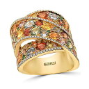 エフィー コレクション レディース リング アクセサリー EFFY&reg; Multi-Gemstone (5-3/4 ct. t.w.) & Diamond (1/3 ct. t.w.) Crossover Wide Statement Ring in 14k Gold Multi