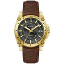 uo Y rv ANZT[ Men's Precisionist Icon Brown Leather Strap Watch 40mm Brown