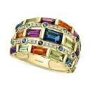 エフィー コレクション レディース リング アクセサリー EFFY&reg; Multi-Gemstone (3-3/4 ct. t.w.) & Diamond (1/10 ct. t.w.) Statement Ring in 14k Gold Yellow Gold