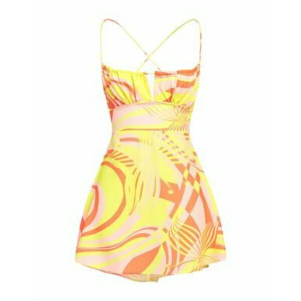 【送料無料】 エフク プロジェクト レディース ワンピース トップス Mini dresses Yellow