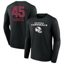 ファナティクス メンズ Tシャツ トップス Arizona Cardinals Fanatics Branded Personalized Name & Number Team Wordmark Long Sleeve TShirt Black