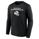 ファナティクス メンズ Tシャツ トップス Arizona Cardinals Fanatics Branded Personalized Name & Number Team Wordmark Long Sleeve TShirt Black