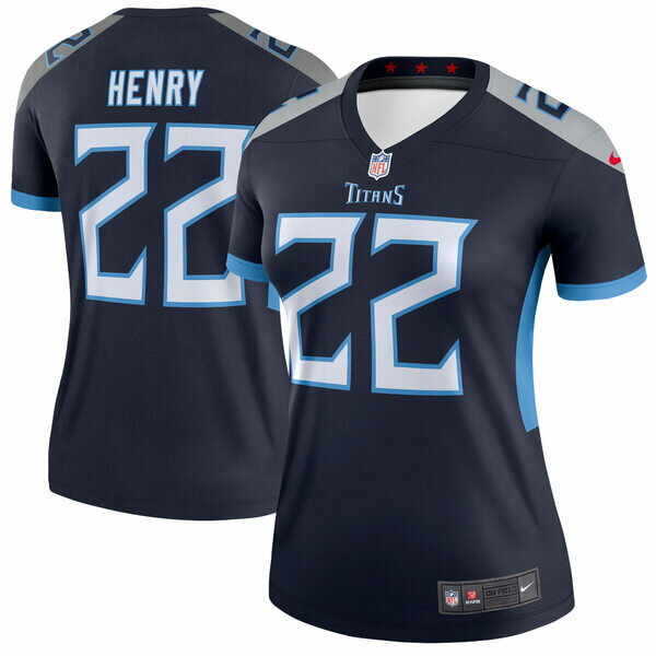 ナイキ レディース ユニフォーム トップス Derrick Henry Tennessee Titans Nike Women's New Legend Jersey Navy