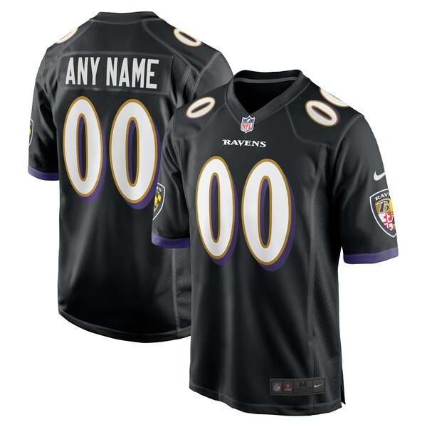 ʥ  ˥ե ȥåץ Baltimore Ravens Nike Alternate Custom Game Jersey Black