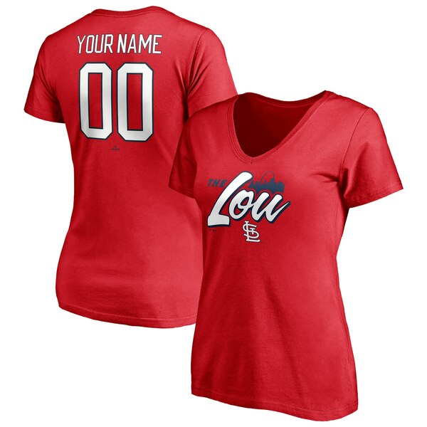 ファナティクス レディース Tシャツ トップス St. Louis Cardinals Fanatics Branded Women's Hometown Legend Personalized Name & Number VNeck TShirt Red