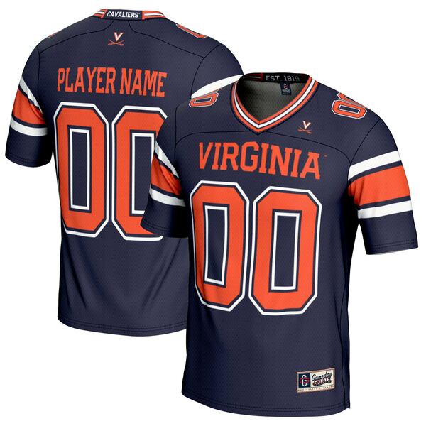 ゲームデイグレーツ メンズ ユニフォーム トップス Virginia Cavaliers GameDay Greats NIL PickAPlayer Football Jersey Navy
