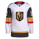 アディダス メンズ ユニフォーム トップス Vegas Golden Knights adidas Away Primegreen Authentic Custom Jersey White 2