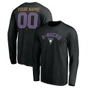 ファナティクス メンズ Tシャツ トップス Arizona Diamondbacks Fanatics Branded Personalized Cooperstown Collection Winning Streak Long Sleeve TShirt Black