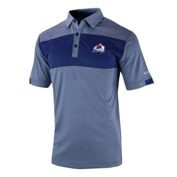 コロンビア ポロシャツ メンズ コロンビア メンズ ポロシャツ トップス Colorado Avalanche Columbia OmniWick Total Control Polo Navy