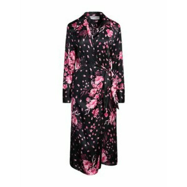【送料無料】 エルマンノ フィレンツェ レディース ワンピース トップス Midi dresses Black