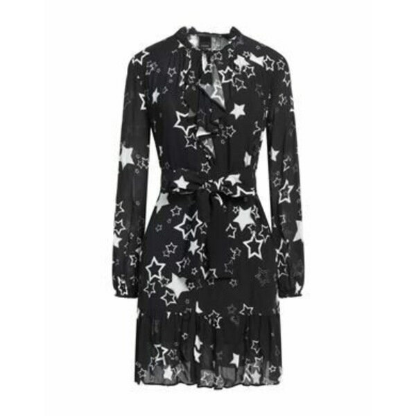 【送料無料】 ピンコ レディース ワンピース トップス Mini dresses Black