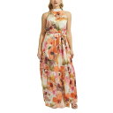 ゲス レディース ワンピース トップス Women's Halter-Neck Katia Sleeveless Maxi Dress Acquarelle Bloom Print