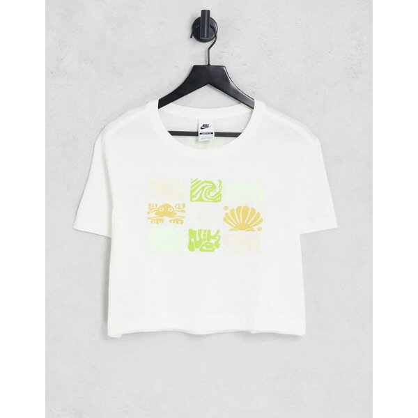 ナイキ レディース カットソー トップス Nike Spring Break essential cropped t-shirt in off white Off White