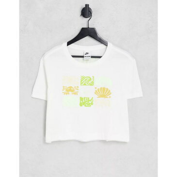 ナイキ レディース カットソー トップス Nike Spring Break essential cropped t-shirt in off white Off White