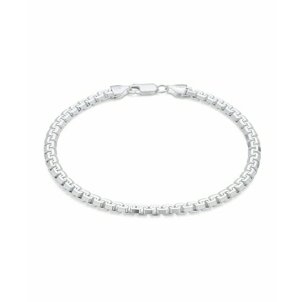 ブリング メンズ ブレスレット・バングル・アンクレット アクセサリー Mens Unisex Solid Heavy Strong Franco Square Link Chain Bracelet For Men 220 Gauge .925 Sterling Silver Made In Italy Silver