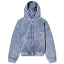 アレキサンダーワン レディース パーカー・スウェットシャツ アウター Alexander Wang Shrunken Zip Up Hoodie Blue