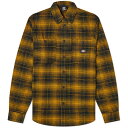 ディッキーズ ディッキーズ メンズ シャツ トップス Dickies Evansville Flannel Overshirt Brown