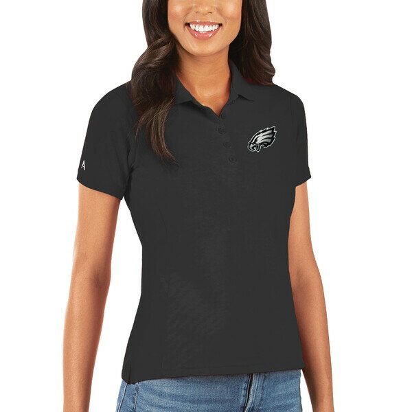 アンティグア レディース ポロシャツ トップス Philadelphia Eagles Antigua Women's Legacy Pique Polo Black