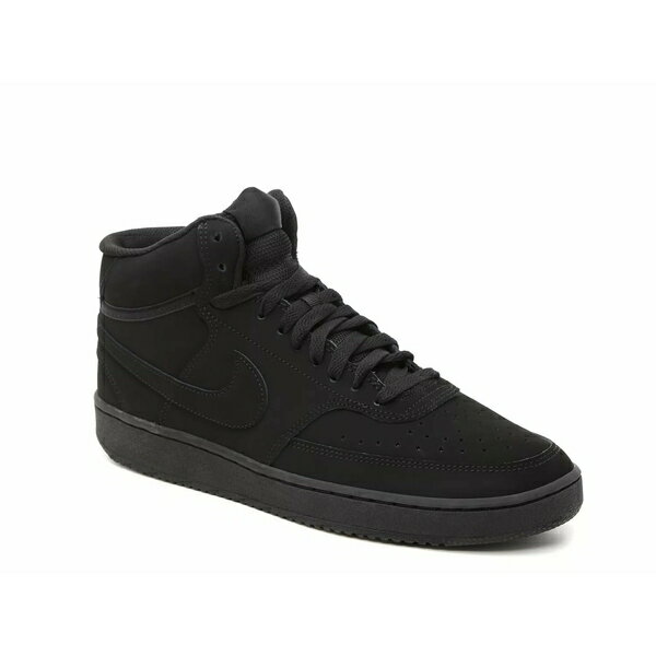 ナイキ メンズ スニーカー シューズ Court Vision Mid-Top Sneaker - Men's Black