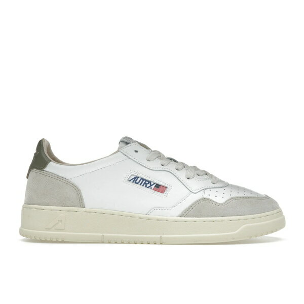 Autry オートリー メンズ スニーカー 【Autry Medalist Leather Low White Covert Green Beige】 サイズ EU_45(30.0cm) White/Covert Green