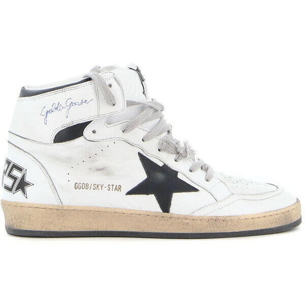 Golden Goose ゴールデングース メンズ スニーカー 【Golden Goose Sky-Star Leather White Black】 サイズ US_M_13 White/Black