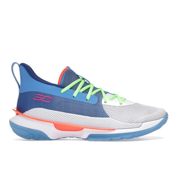 楽天astyUnder Armour アンダーアーマー メンズ スニーカー 【Under Armour Curry 7 Super Soaker Christmas （2019）】 サイズ US_9.5（27.5cm） Water/White-American Blue