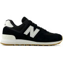 New Balance ニューバランス メンズ スニーカー 【New Balance 574 Black White Gum Brown】 サイズ US_6(24.0cm) Black/White/Gum(4)