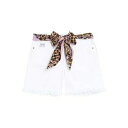 【送料無料】 ベルサーチ レディース デニムパンツ ボトムス Denim shorts White(4)