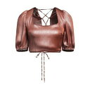 【送料無料】 ハニタ レディース Tシャツ トップス Tops Brown