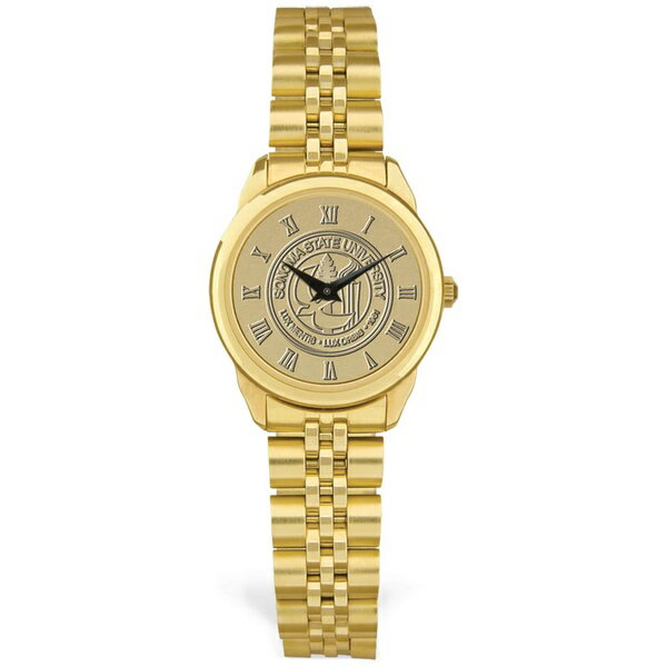 ジャーディン レディース 腕時計 アクセサリー Sonoma State Seawolves Women's Medallion Rolled Link Bracelet Wristwatch Gold